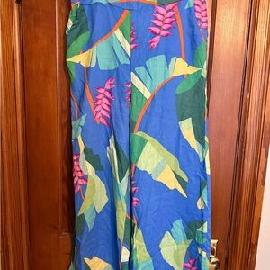 Christian Siriano Multicolor Linen Vacation Pants Size L